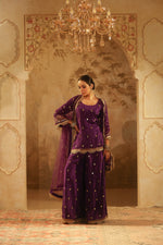 Nazakat Purple Sharara Set