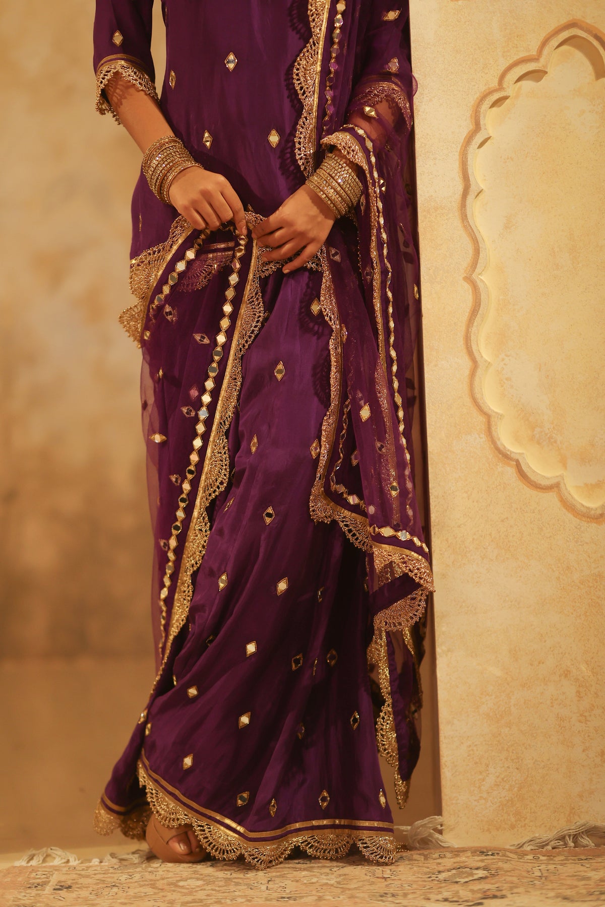 Nazakat Purple Sharara Set