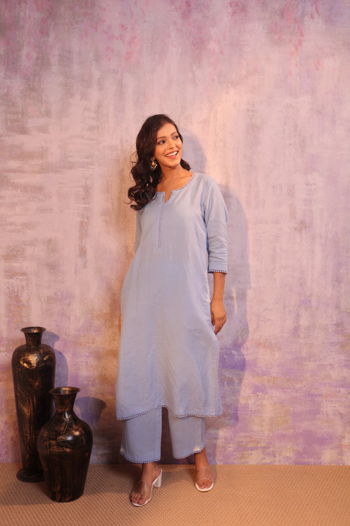 Noor Blue Kurta Pant Set