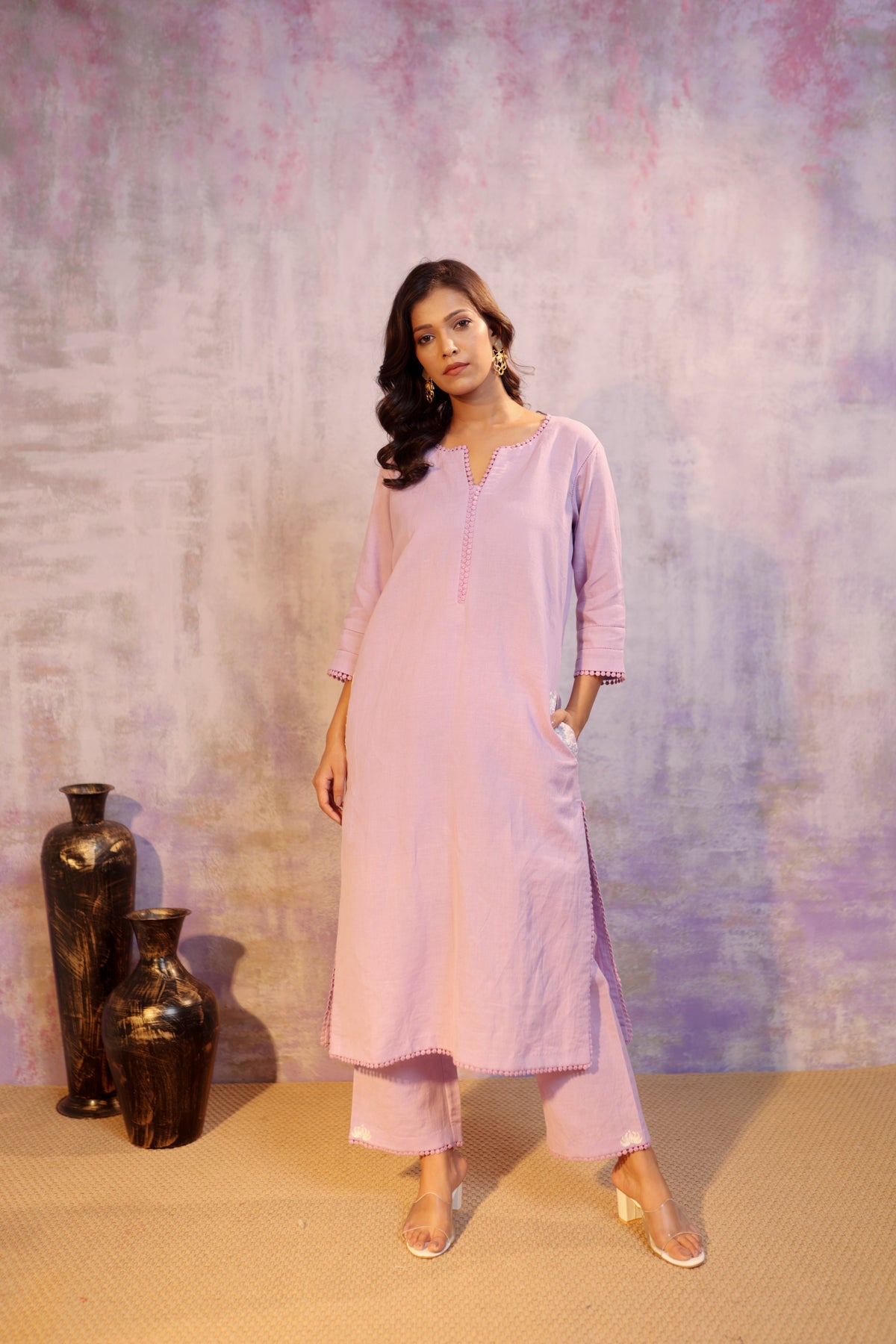 Noor Lilac Kurta Pant Set