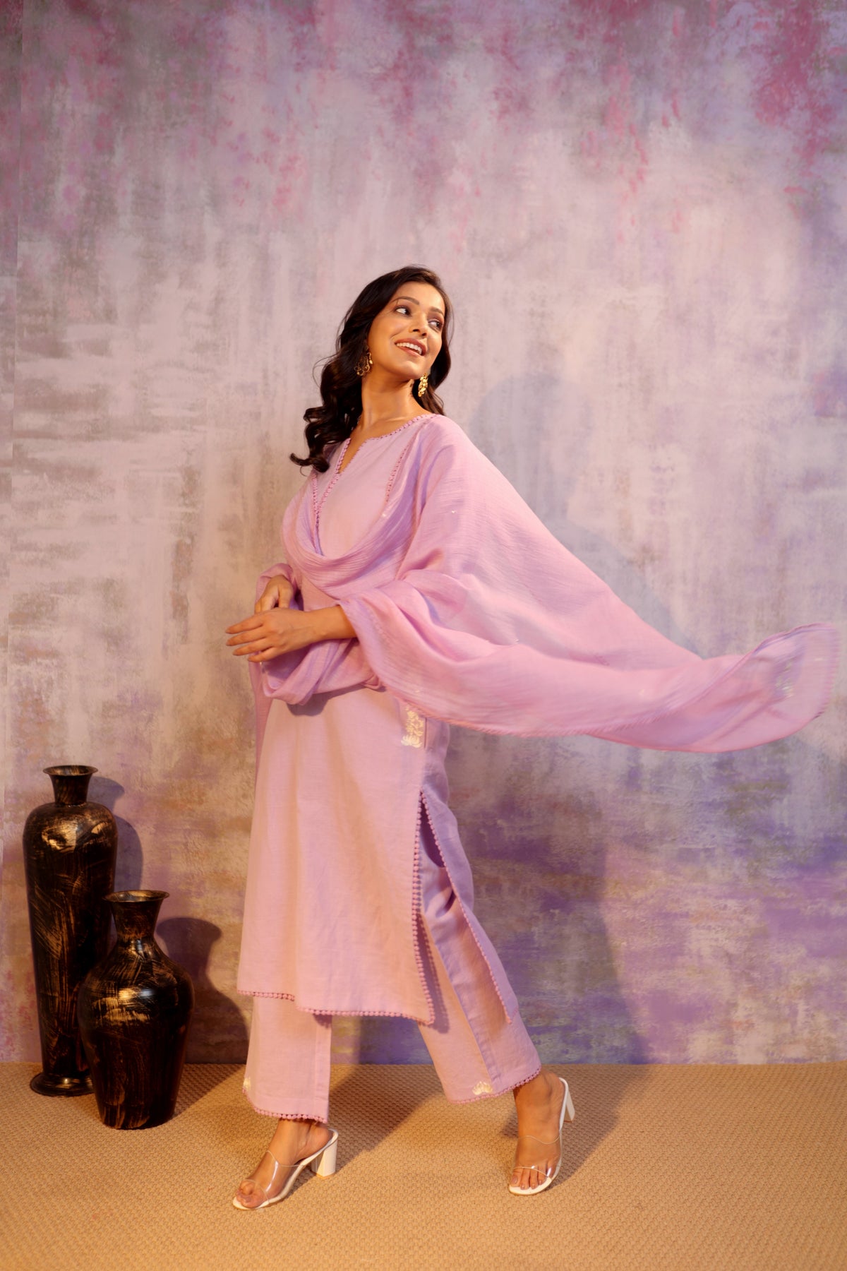 Noor Lilac Kurta Pant Set