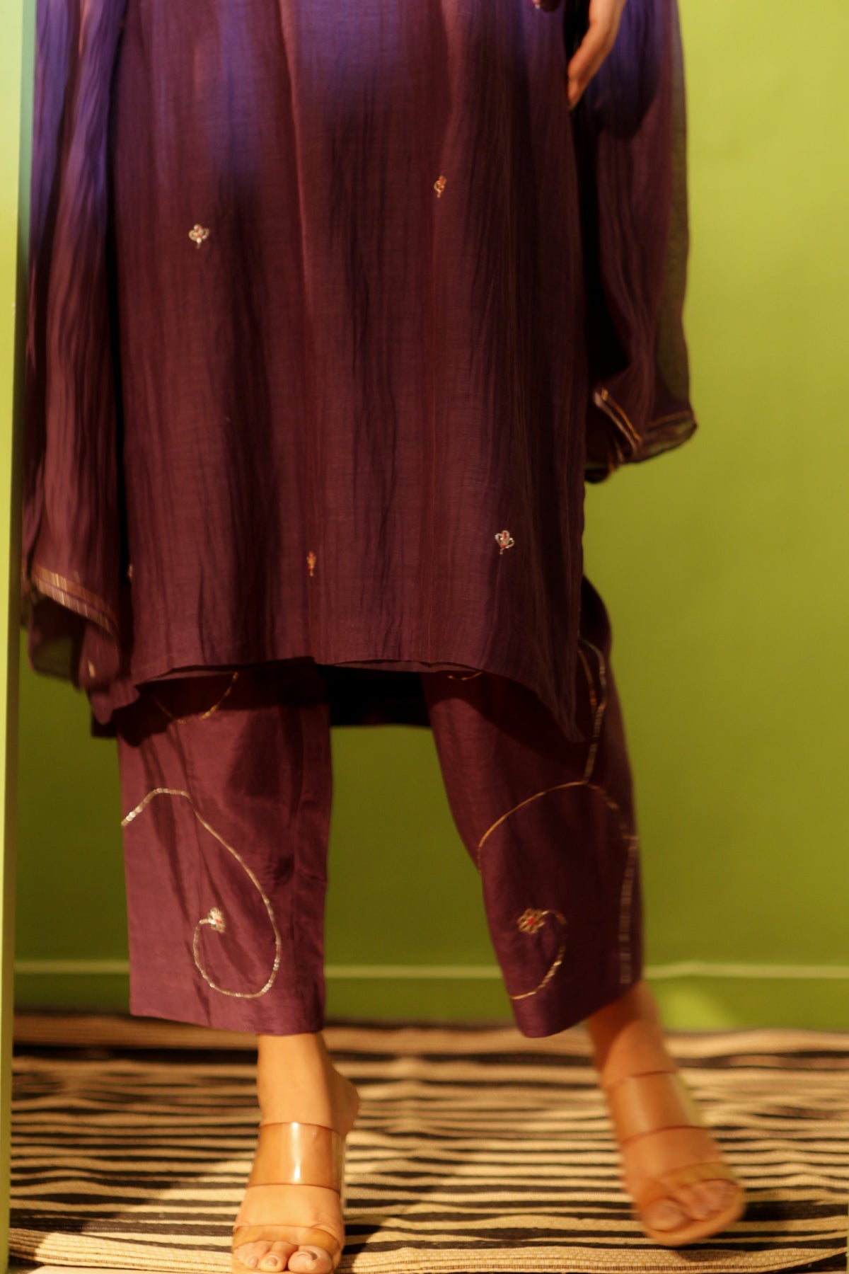 Noor Aubergine Kurta Pant Set