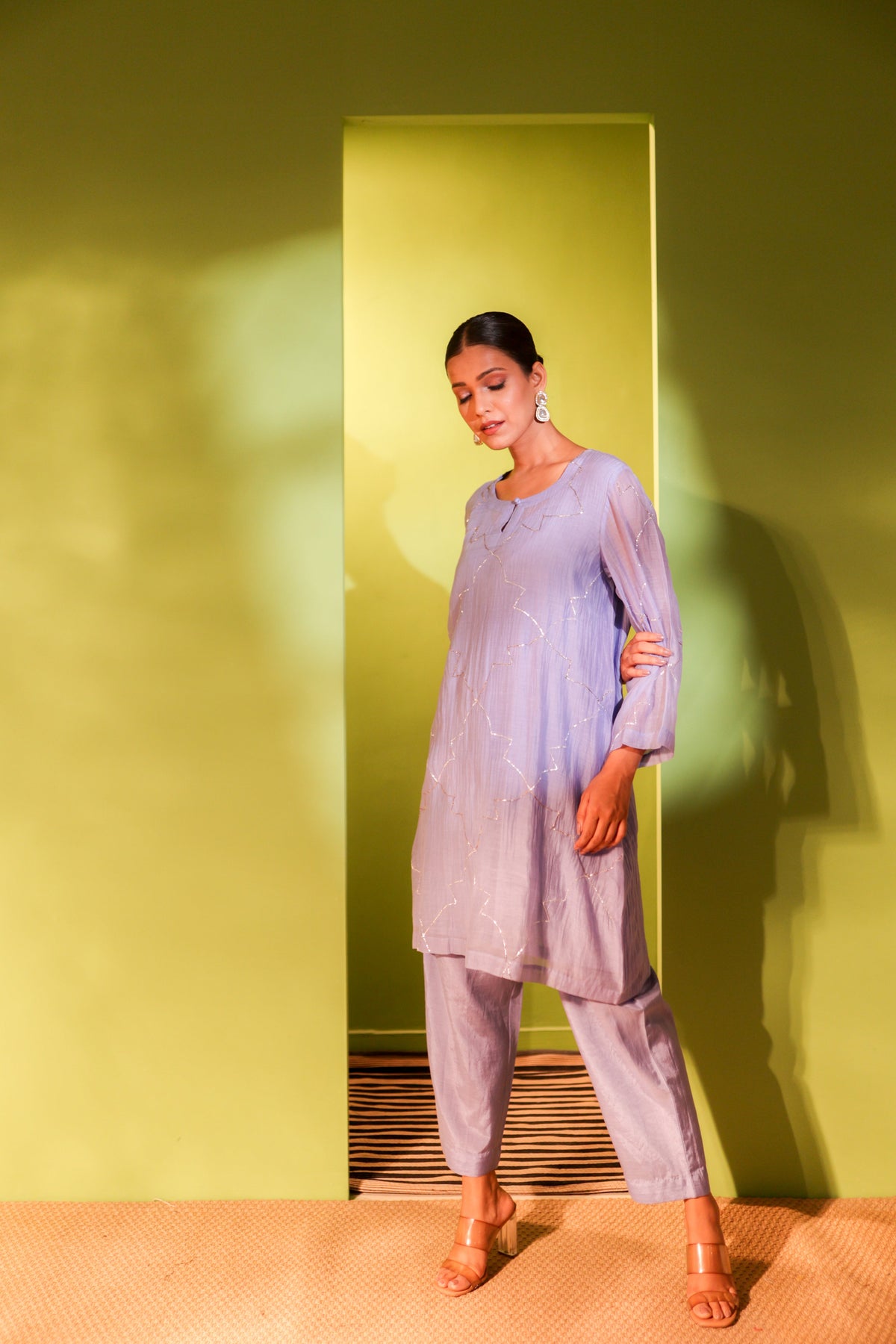 Ruh Lavender Kurta Pant Set