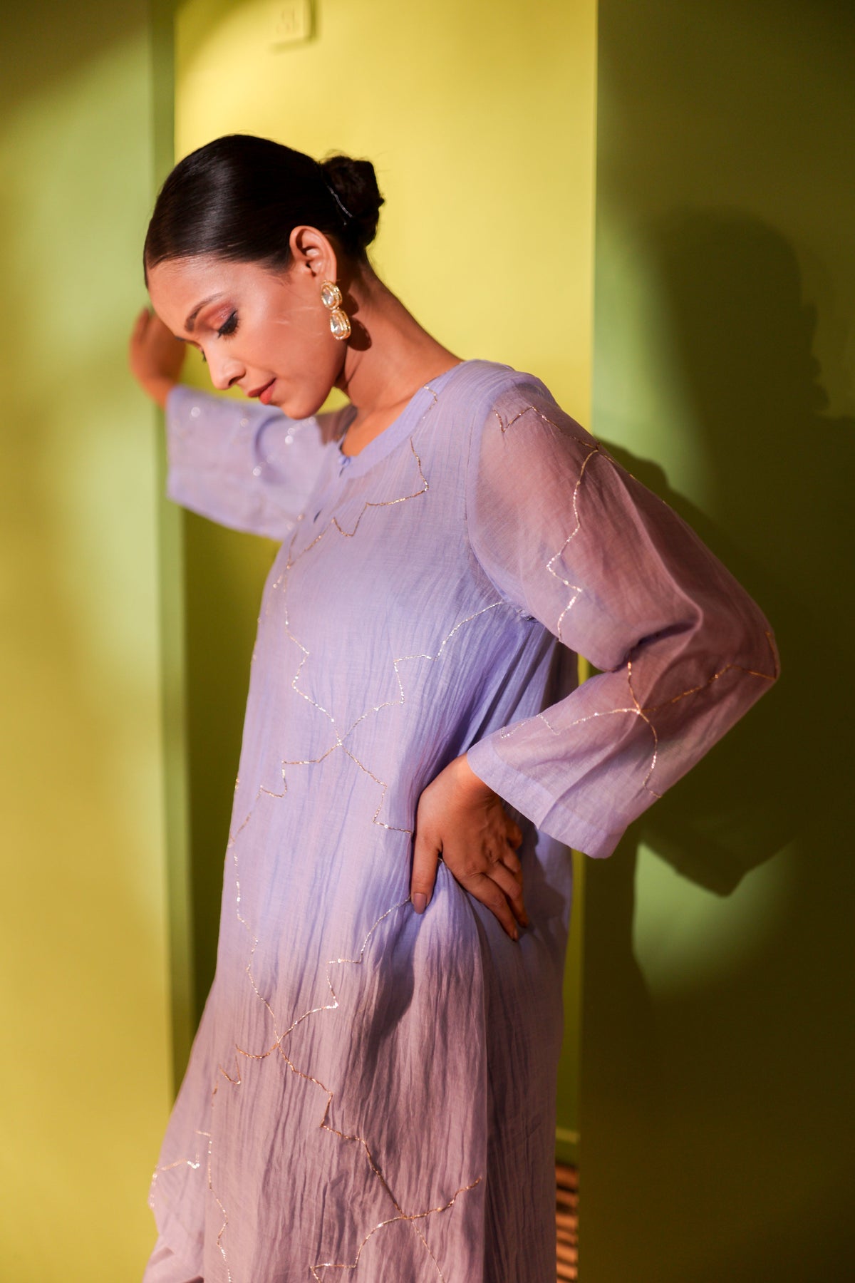 Ruh Lavender Kurta Pant Set