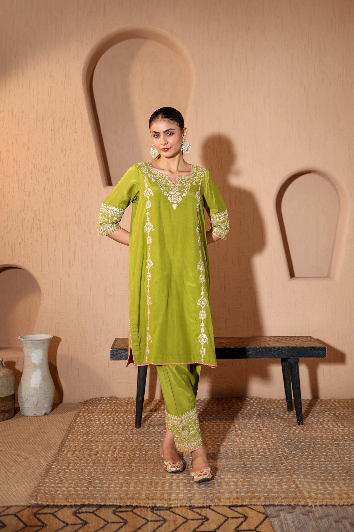 Sona Green Dori Kurta Set
