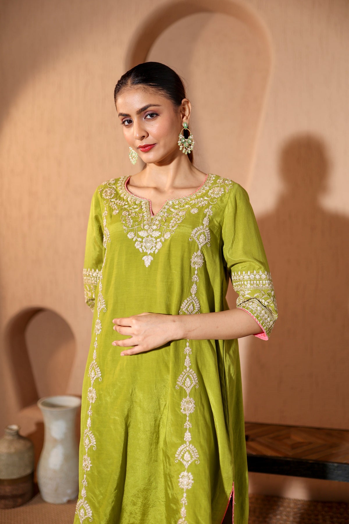 Sona Green Dori Kurta Set