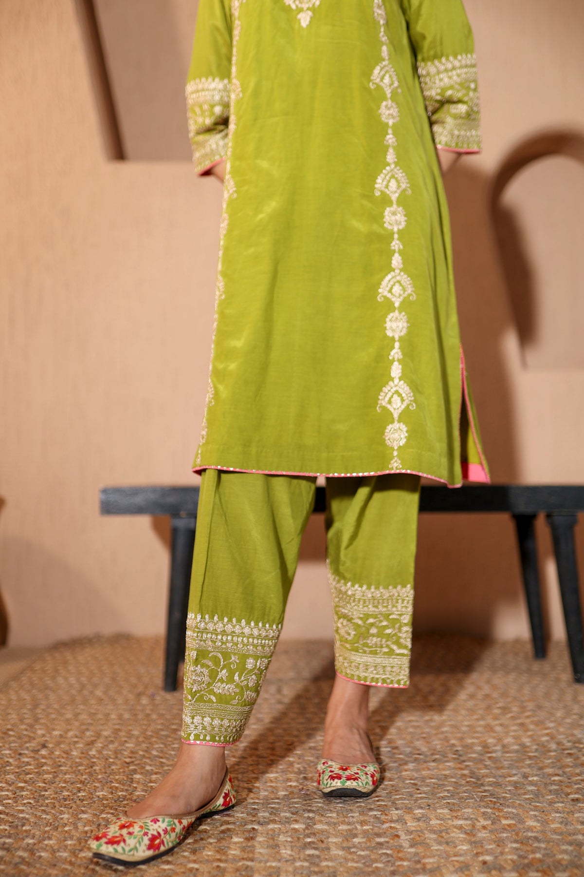 Sona Green Dori Kurta Set