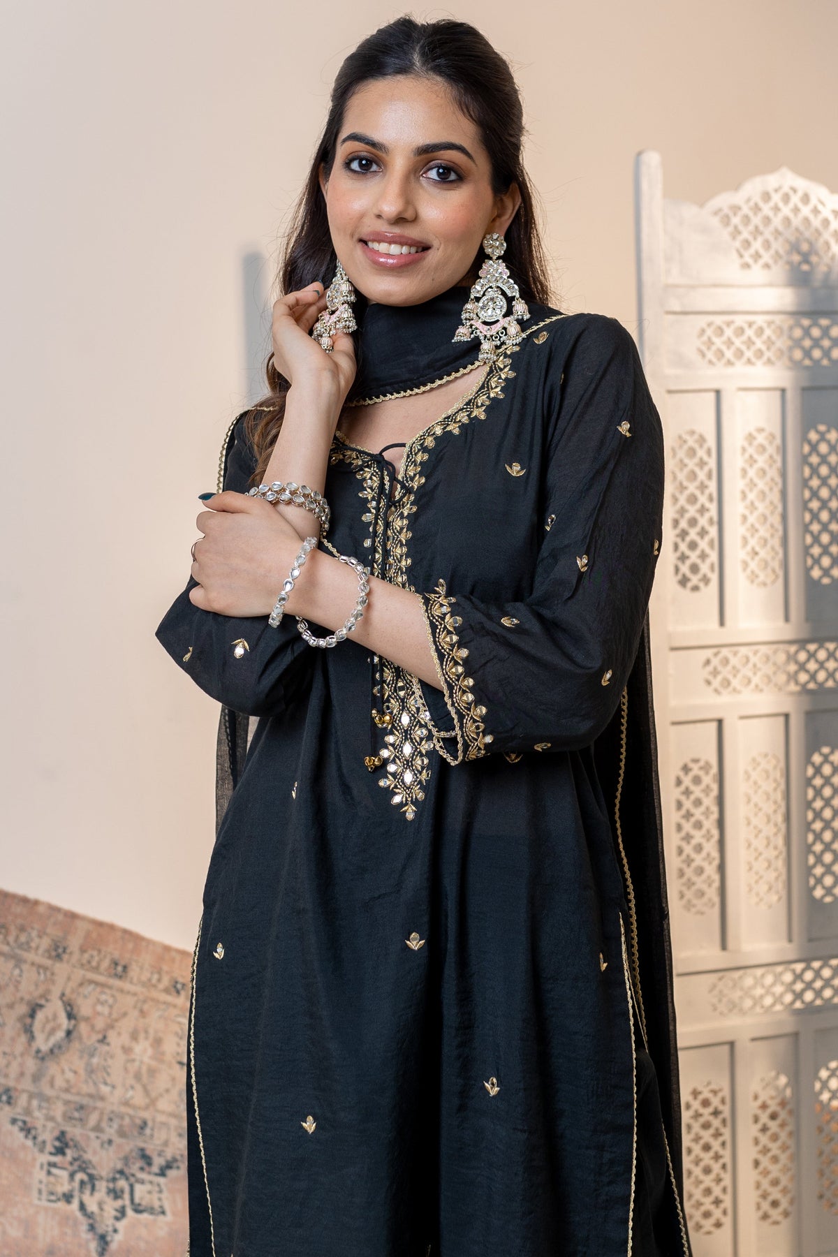 Ruh Mirror Work Kurta Set