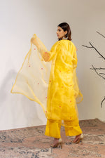 Noor Yellow Silk Suit