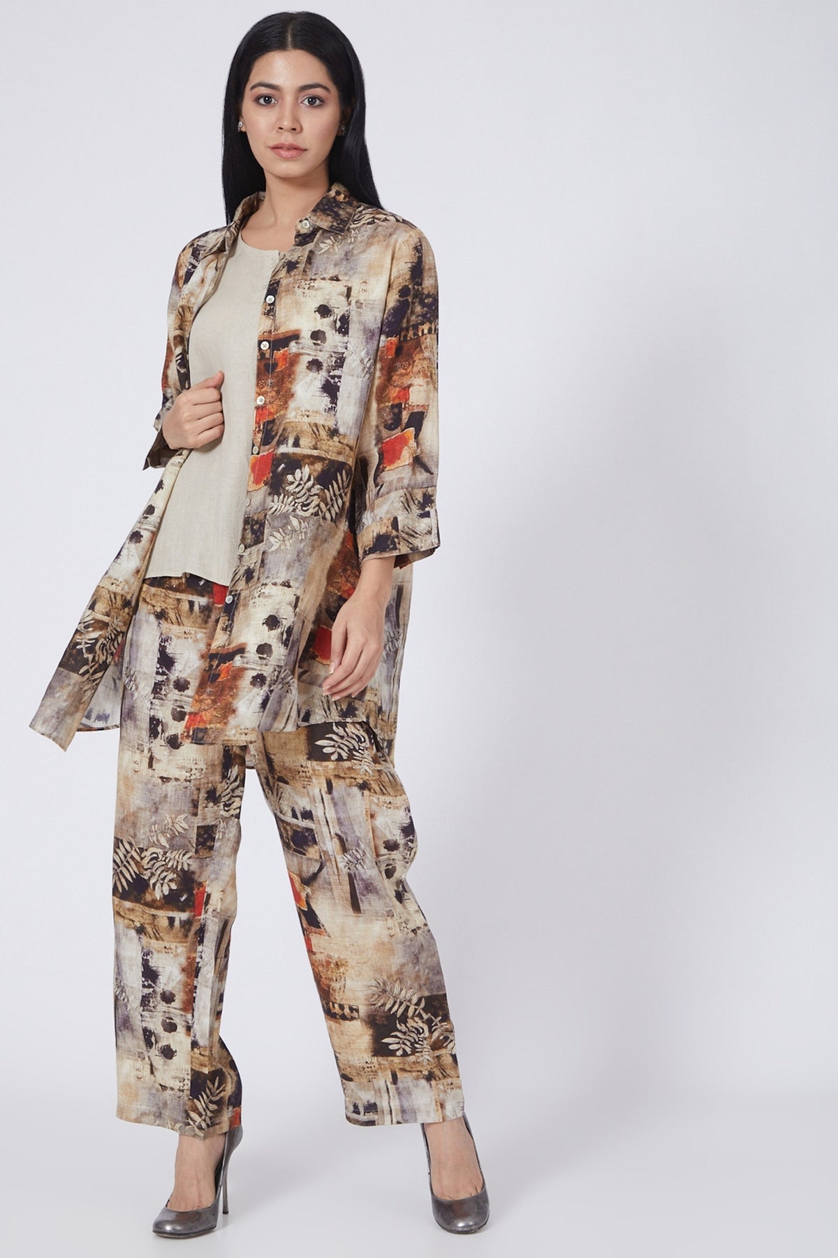 Digital Print Lounge Shirt +Pants