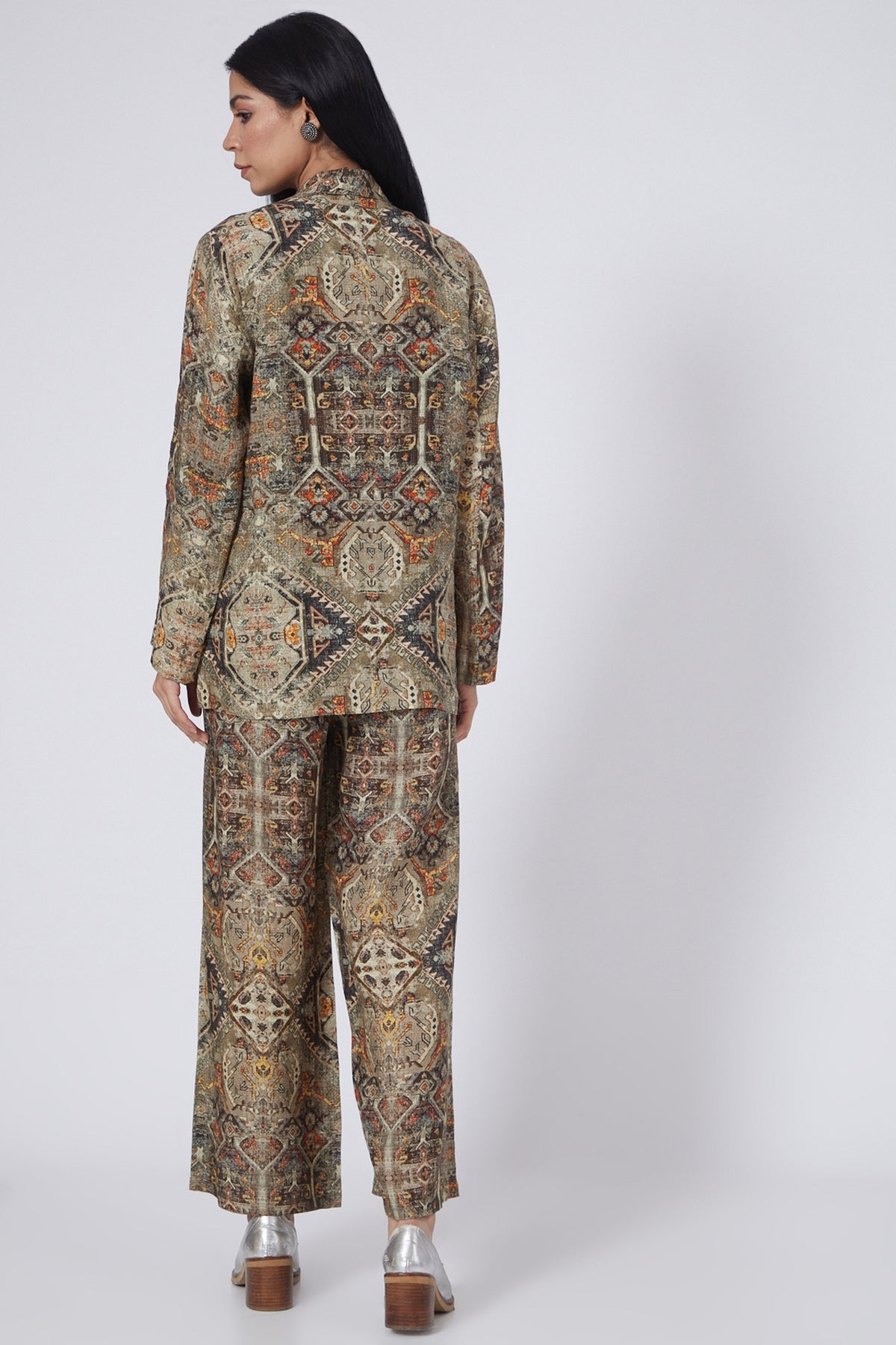 Digital Print Lounge Blazer +Pants