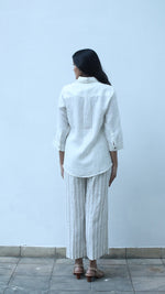Ivory Embroidered Lounge Shirt