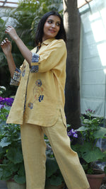 Ochre Embroidered Lounge Big Shirt