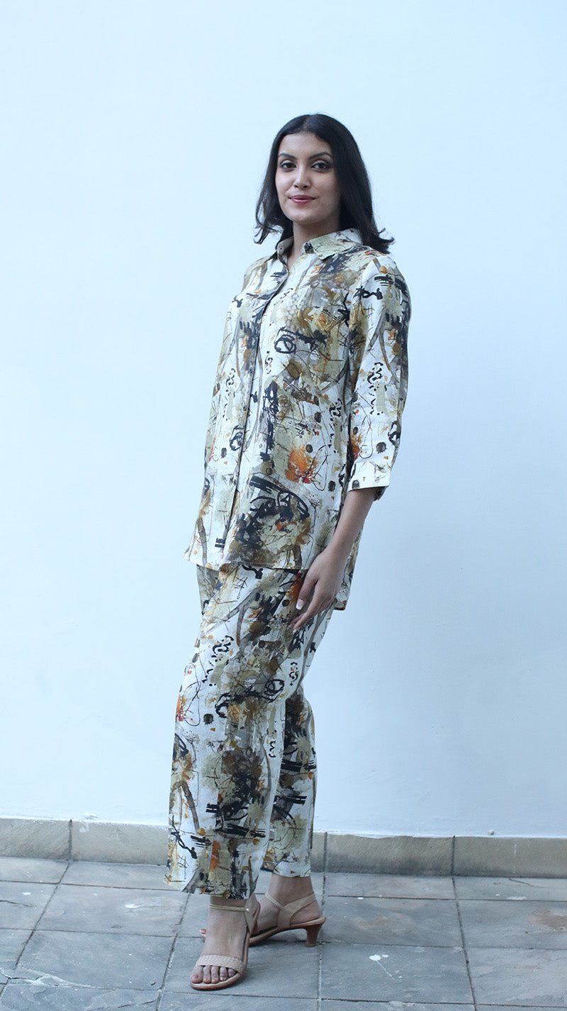 Digital Print Lounge Shirt - 231036