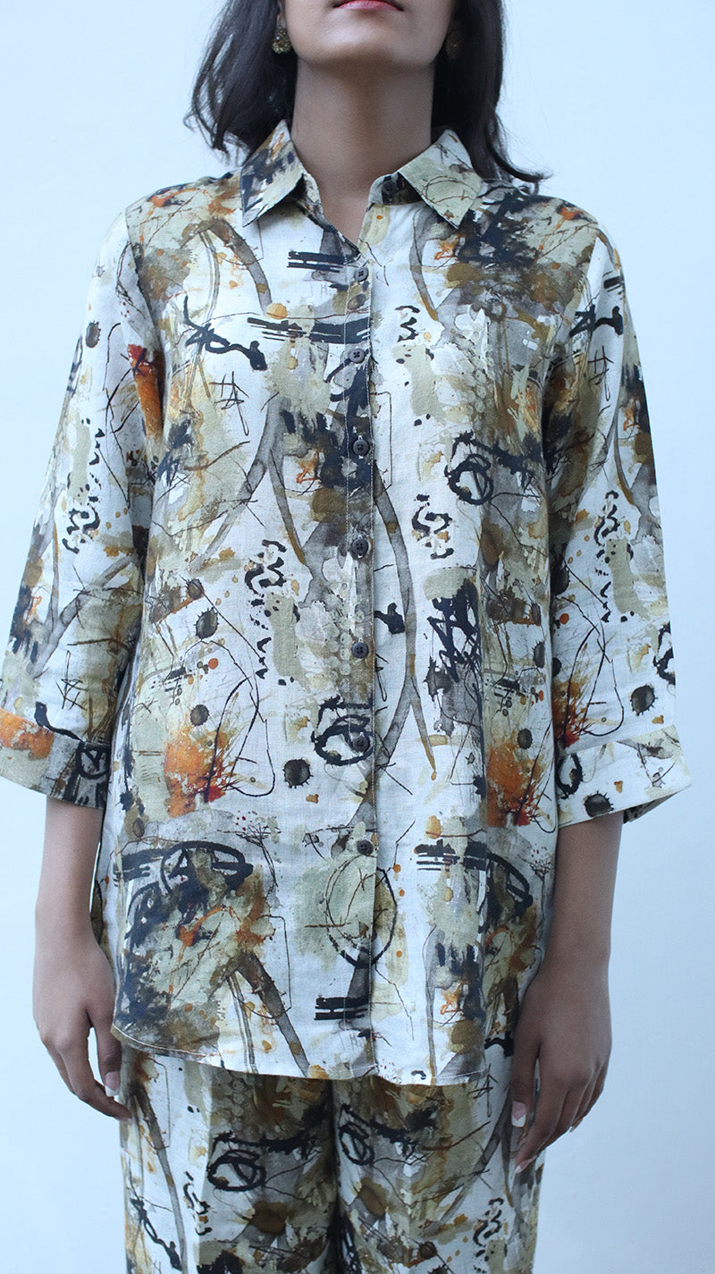 Digital Print Lounge Shirt - 231036