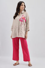 Beige Flamingo Shirt