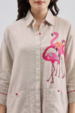 Beige Flamingo Shirt