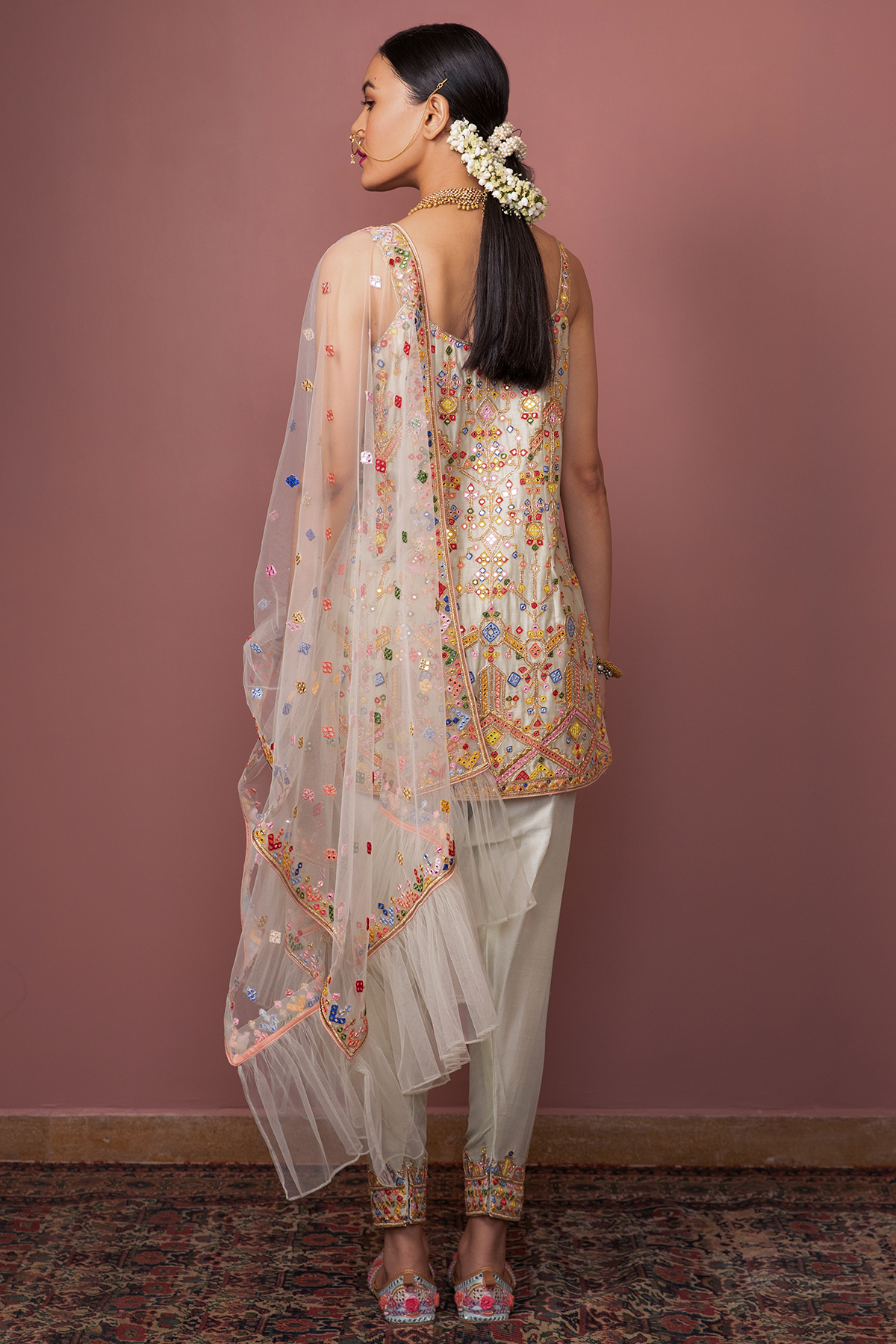 Mint Strappy Kurta With Unchi Salwar