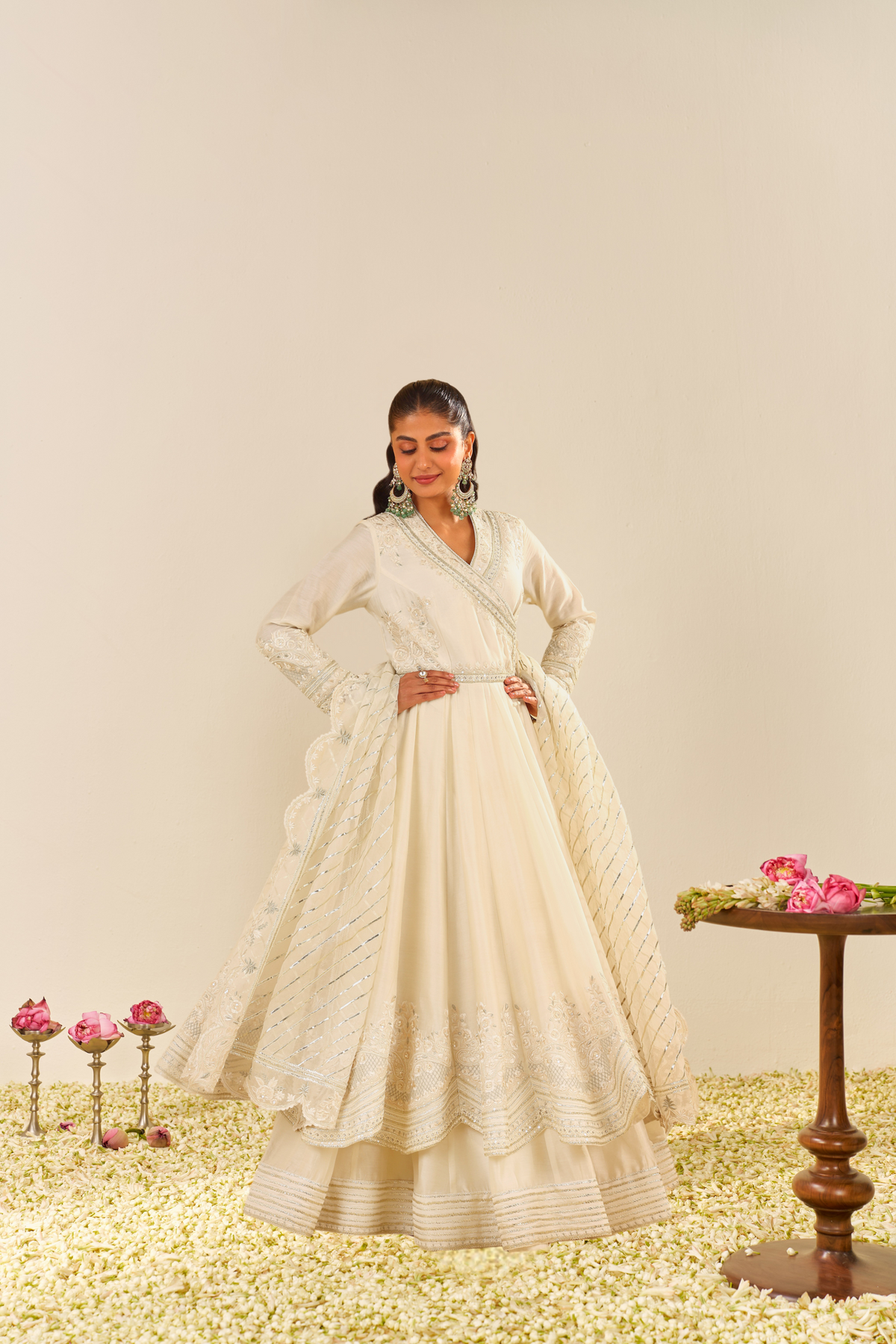 AMEENA - LONG ANARKALI WITH SKIRT AND DUPATTA