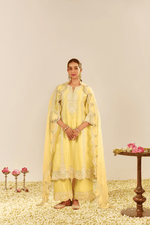 SUMAIYA - A-LINE KURTA WITH PALAZZO AND DUPATTA