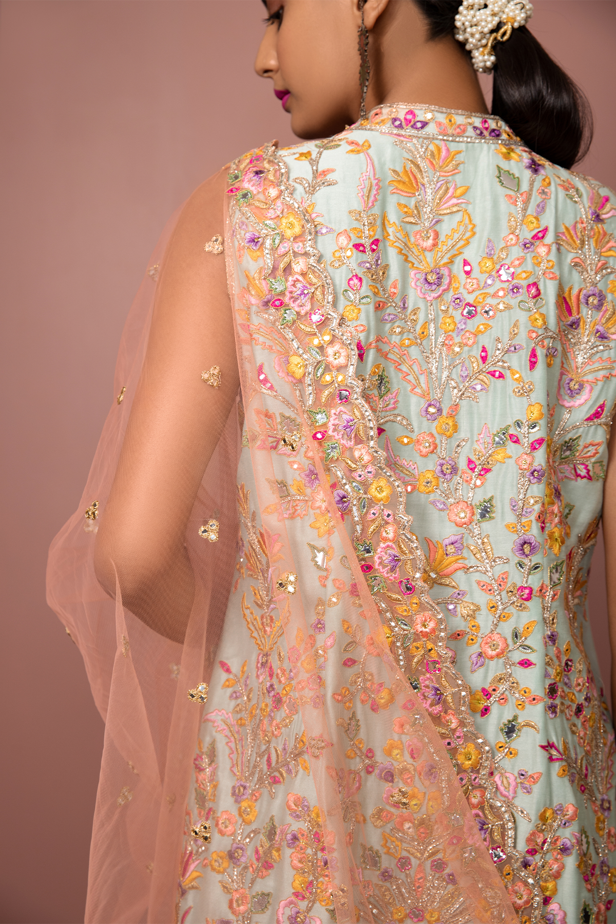 Greenish Blue Kurta Dhoti Set