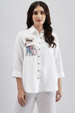 Classy Teddy Bear Embroidery Shirt