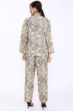 Morroco Print Blazer Set