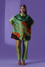 Evergreen Elegance Shirt style coord set