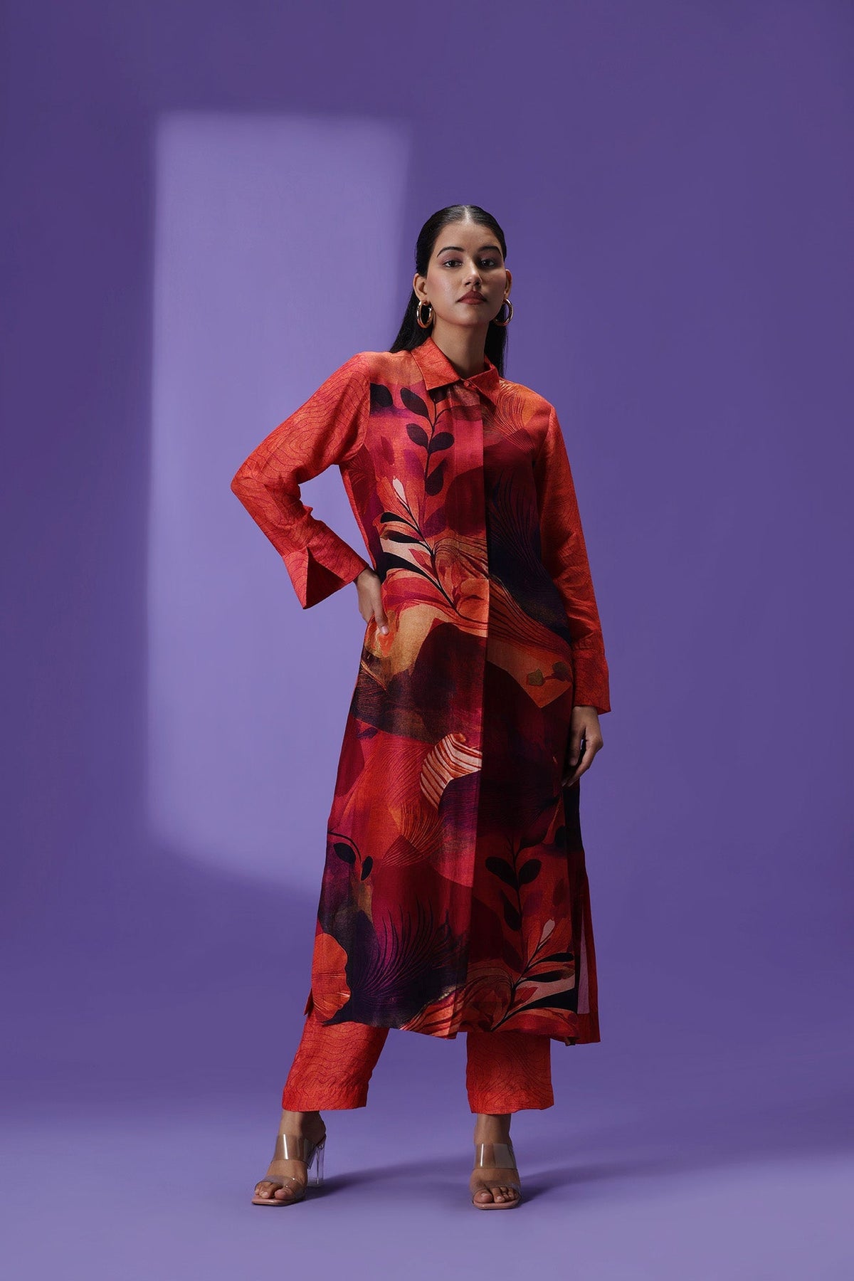 Inferno Chic Long Kurta set