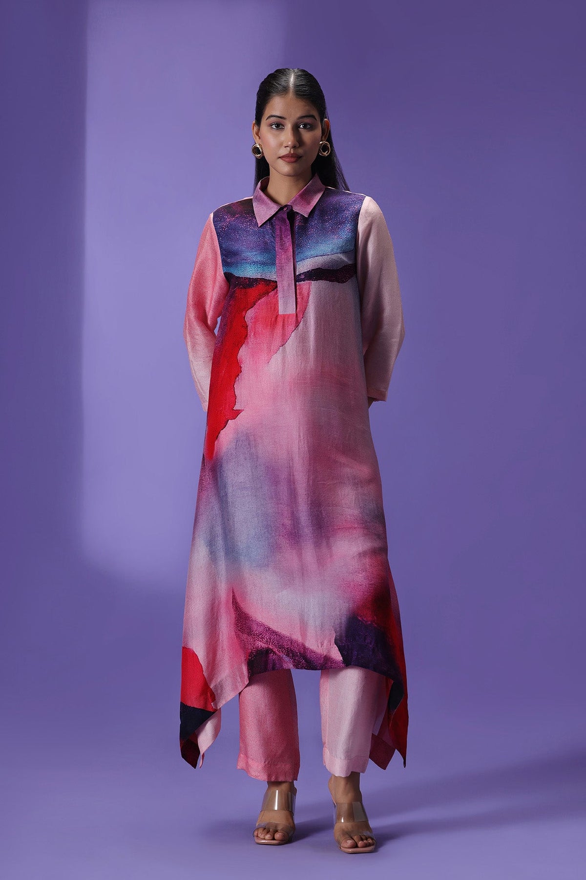 Ethereal Ember Long Kurta set