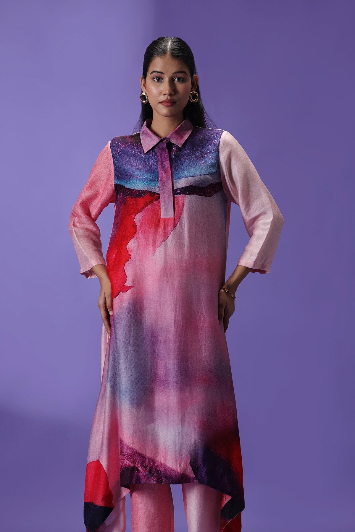 Ethereal Ember Long Kurta set