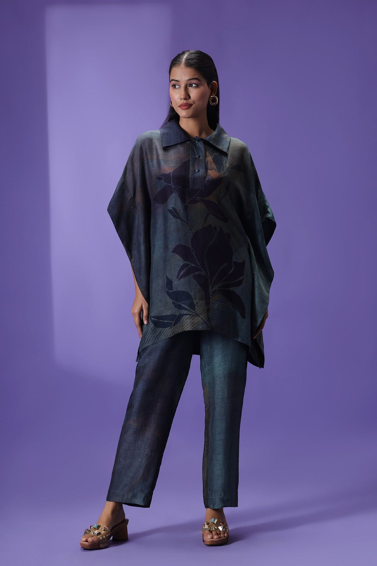 Shadow Drape Short Kaftan set