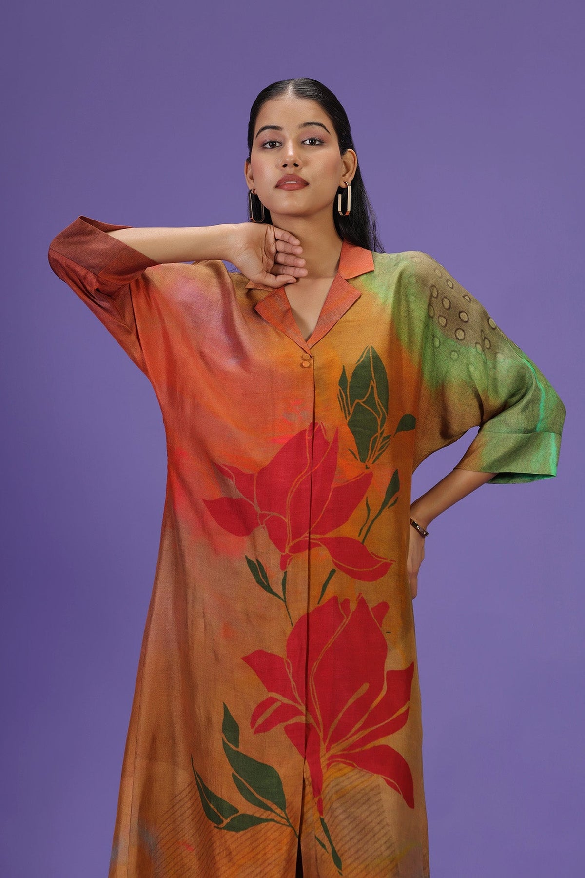 Autumn Bloom Long Kurta Set