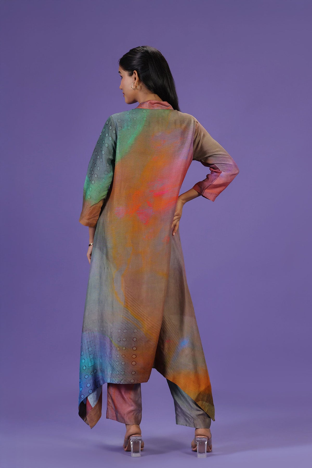 Mystic Petals Long Kurta Set