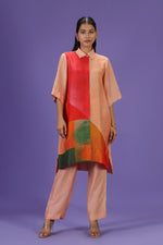 Tangerine Bliss Mid Length Kurta set