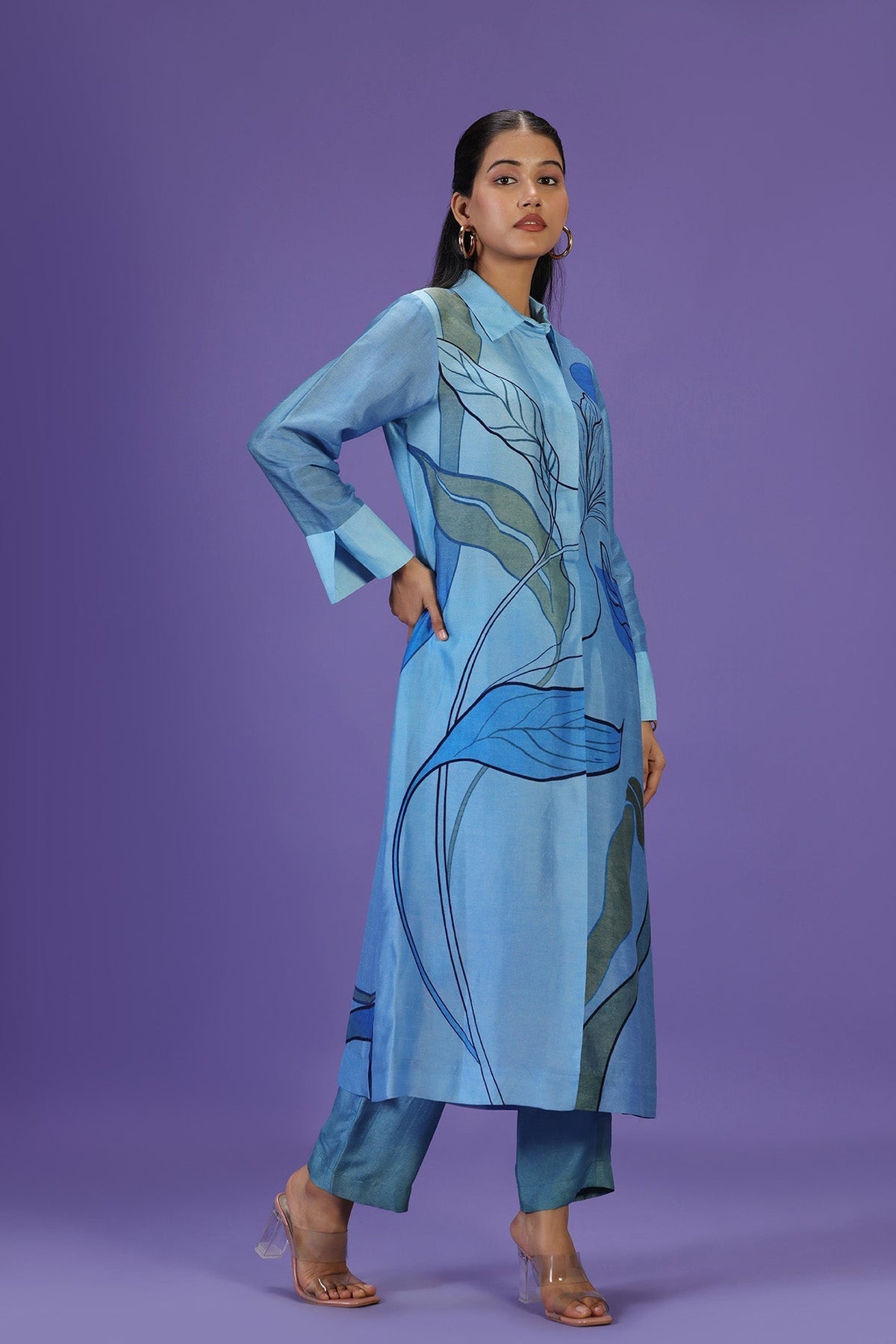 Serene Wave Long Kurta set