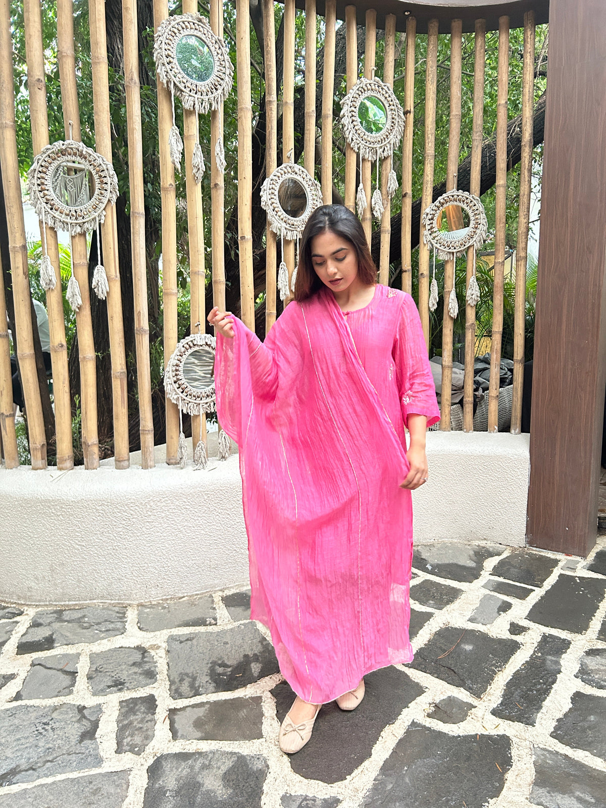 Ruh Pink Kurta Pant Set