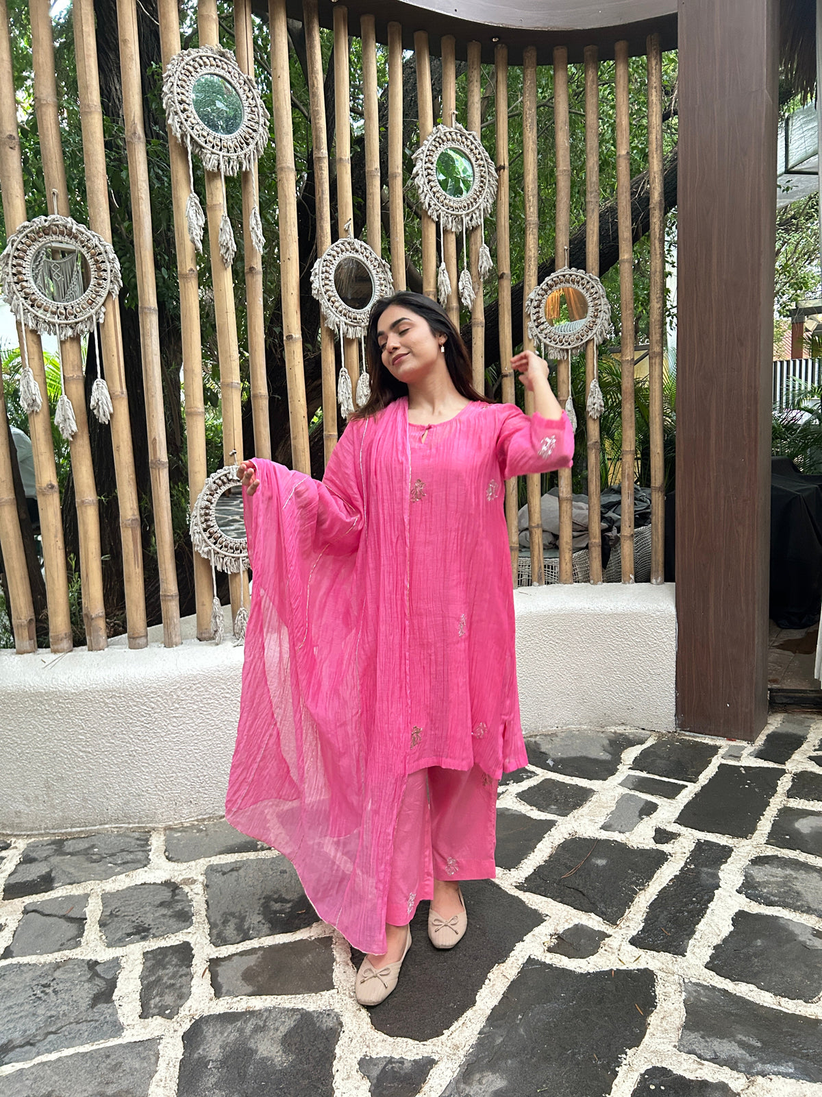 Ruh Pink Kurta Pant Set