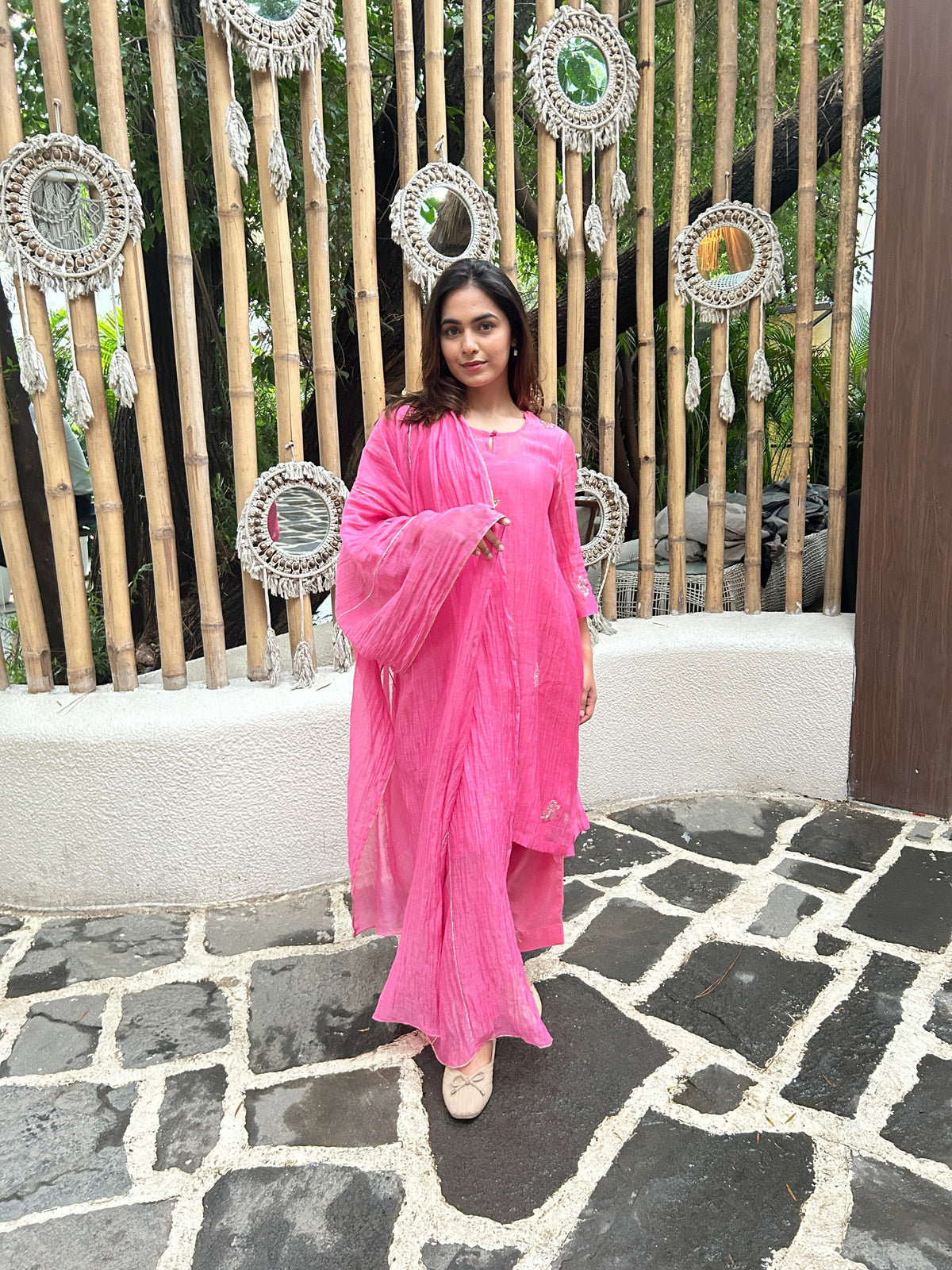 Ruh Pink Kurta Pant Set