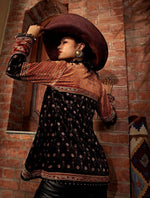 Asymmetric brown jacket