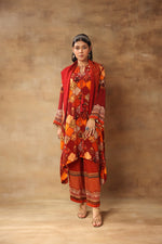 MoroccanPrint A-line Kurta With Scraf And Dupatta