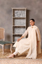 Ivory Pure Cotton Silk Kurta Pants Set