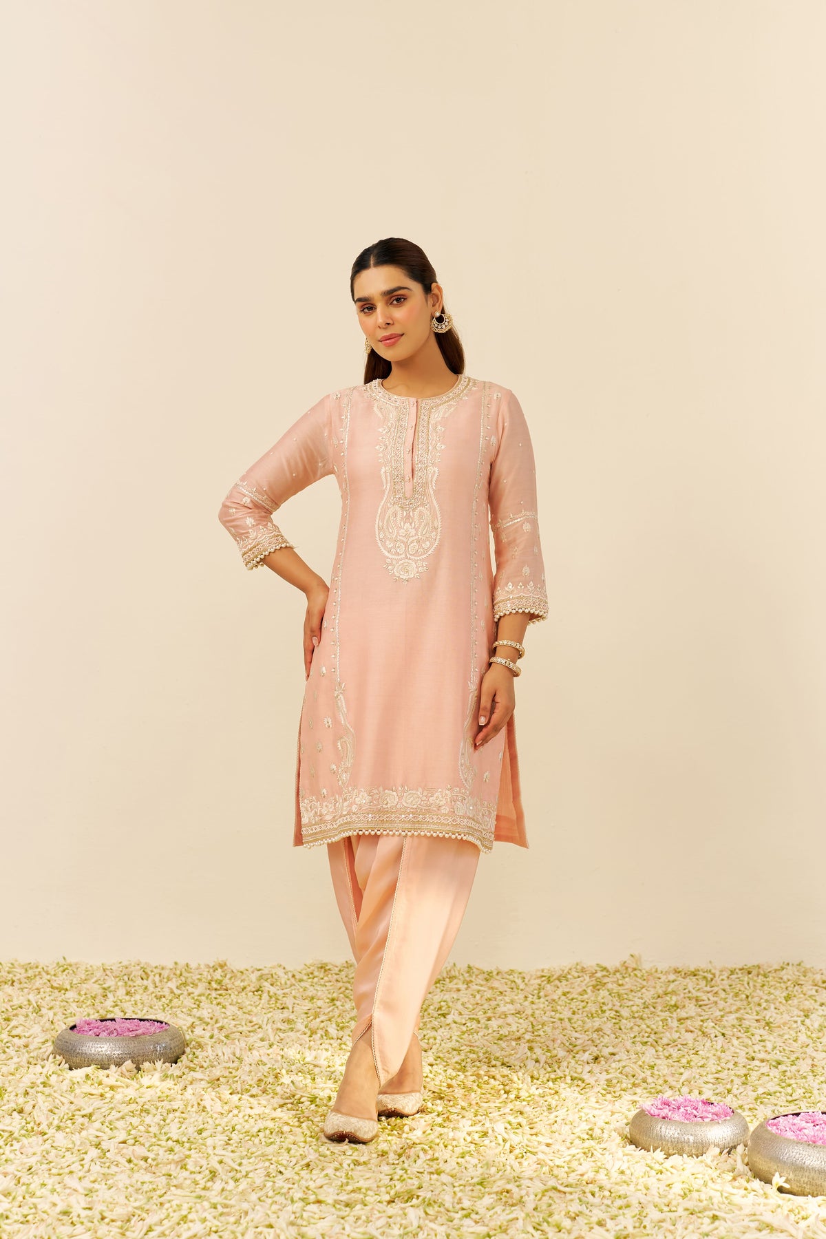 ZAHRA - SHORT KURTA WITH DHOTI