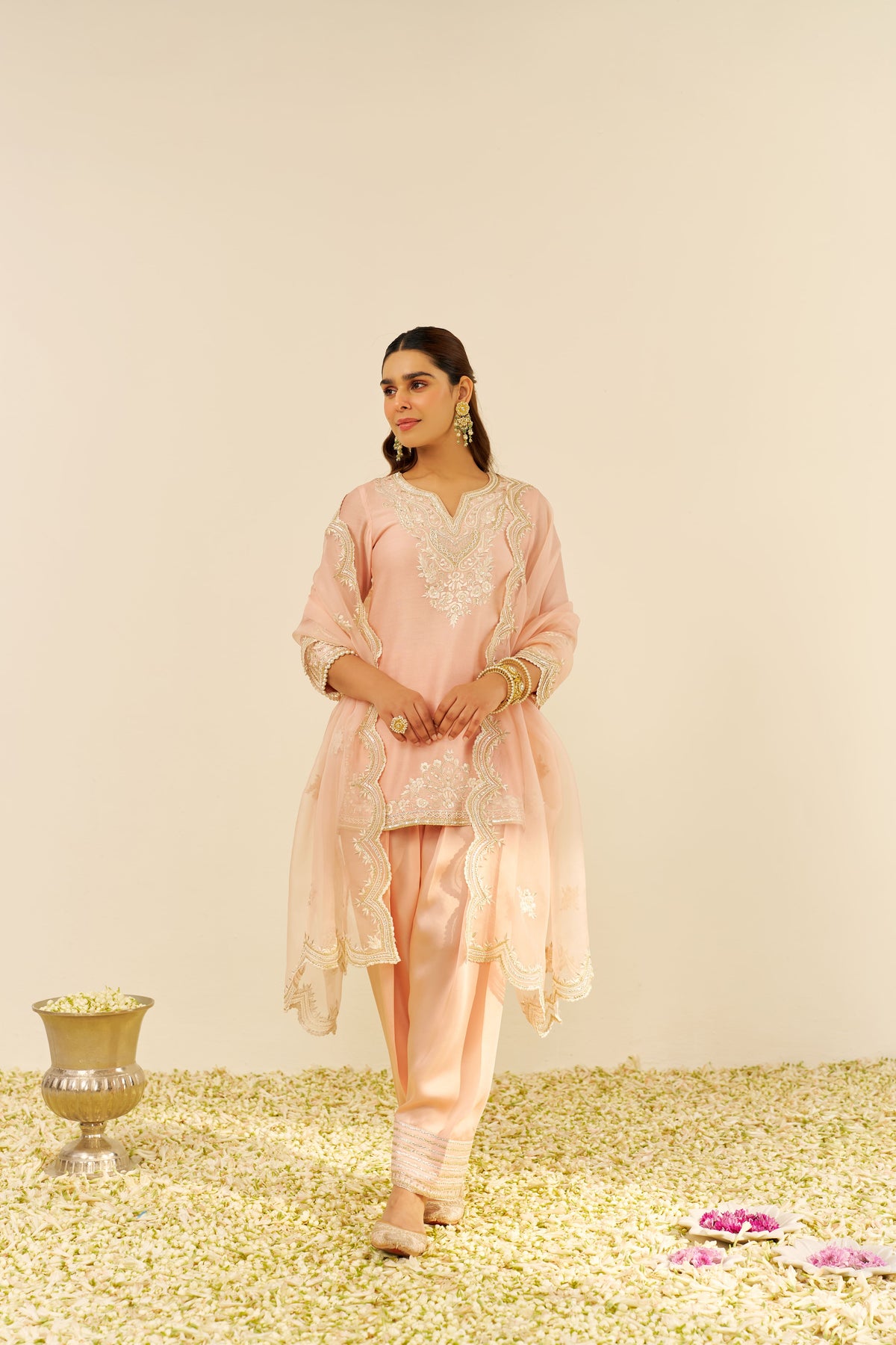 HANIYA - SHORT KURTA WITH SALWAR AND DUPATTA