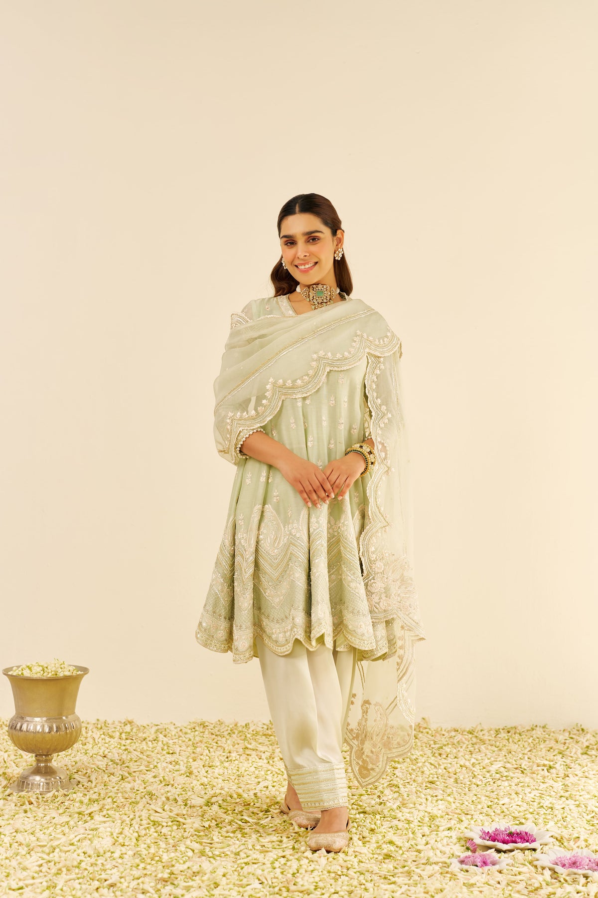 MEERAM - SHORT ANARKALI WITH SALWAR AND DUPATTA