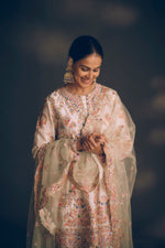Genelia In Ivory Chanderi Kali Kurta Paired With A Dhoti