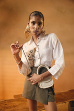 White Koala Bear Embroidered Shirt