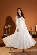 Noor White Anarkali
