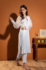 Noor Blue Birds Pant Set