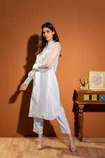 Noor Blue Birds Pant Set